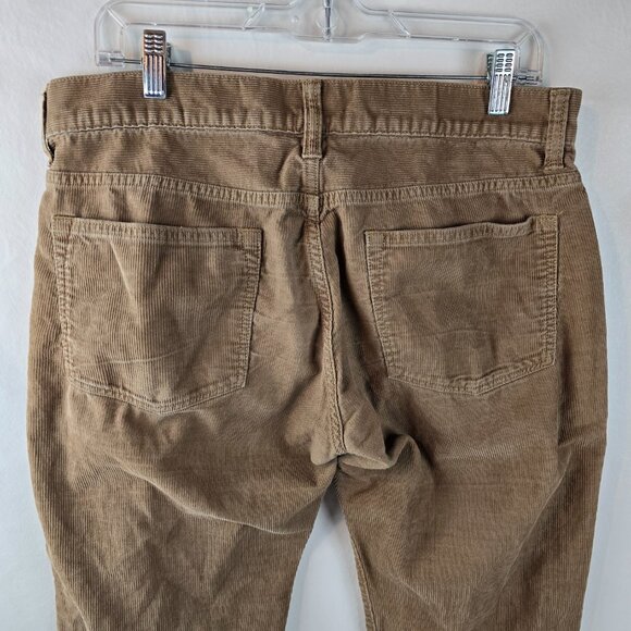 J Crew Pants Men 32x32 Beige Tan Corduroy 484 Slim Casual Normcore Minimal Basic - Picture 6 of 12